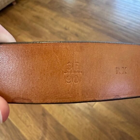 Mens Trafalgar leather croc embossed belt - Picture 5 of 6